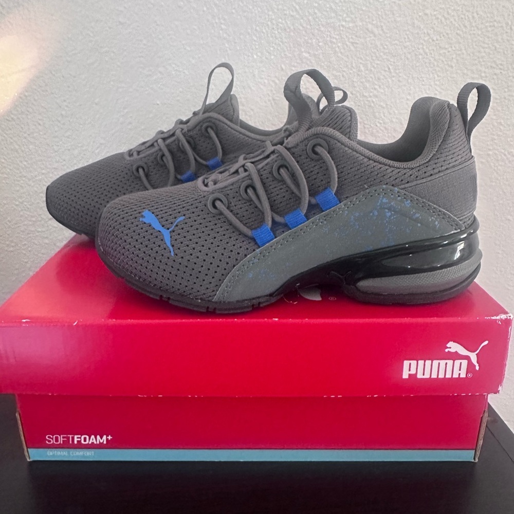 Puma Black and Blue Kids' Sneakers